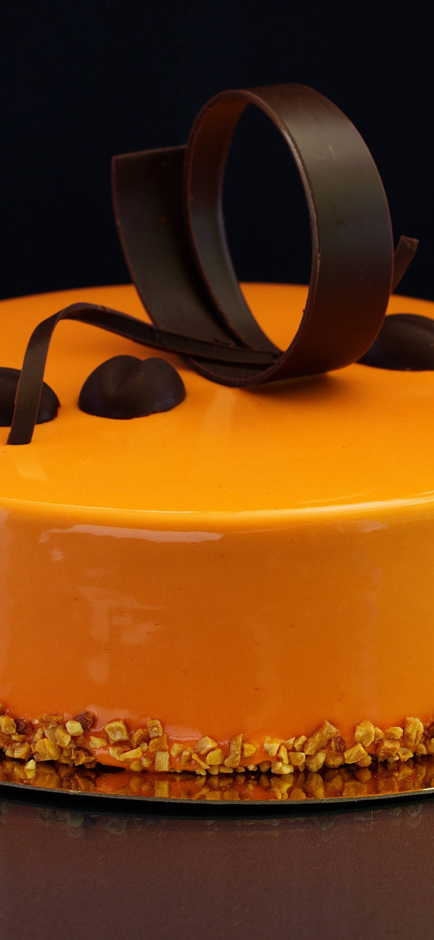 Orange Chocolate Cake Background