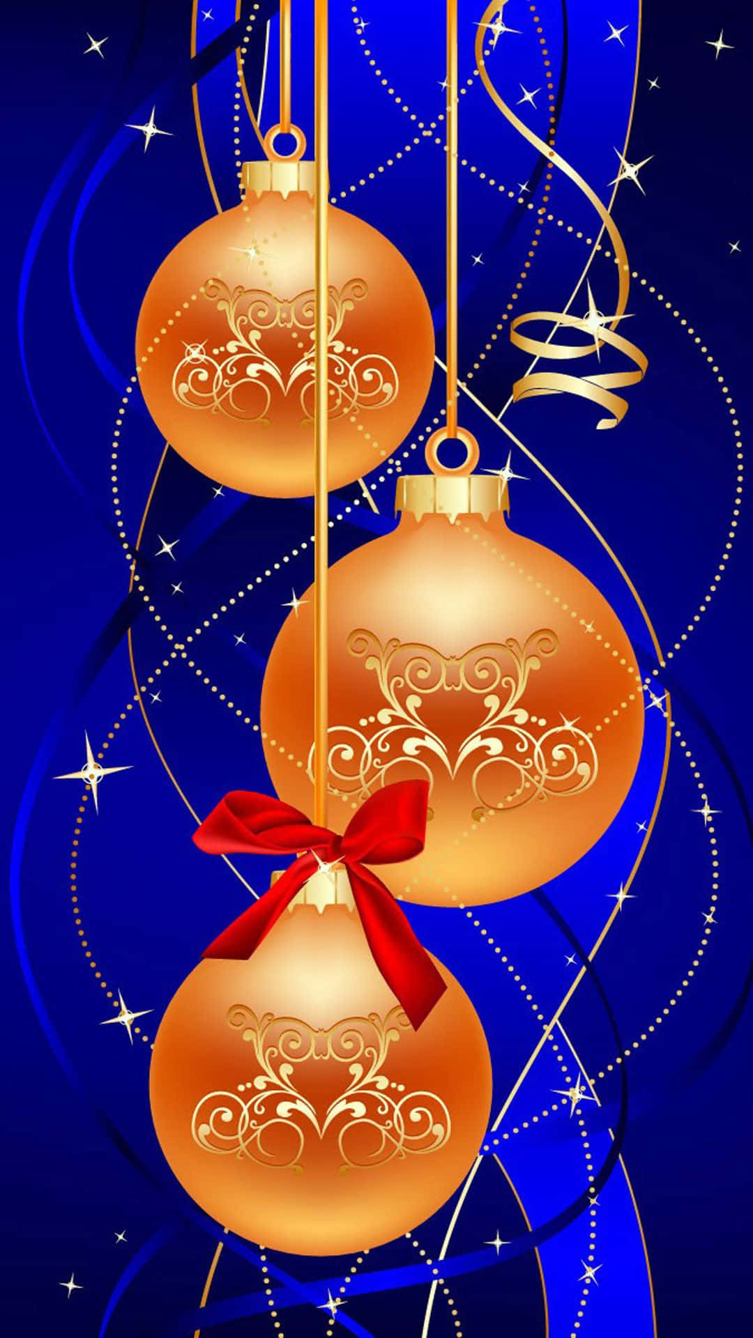 Orange Christmas Balls Holiday Iphone