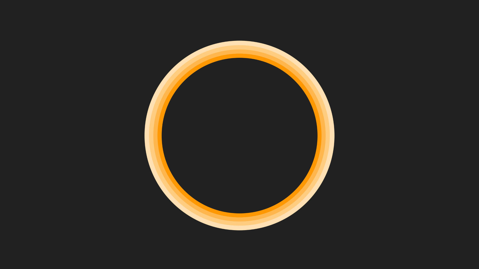 Orange Circle On Black Background