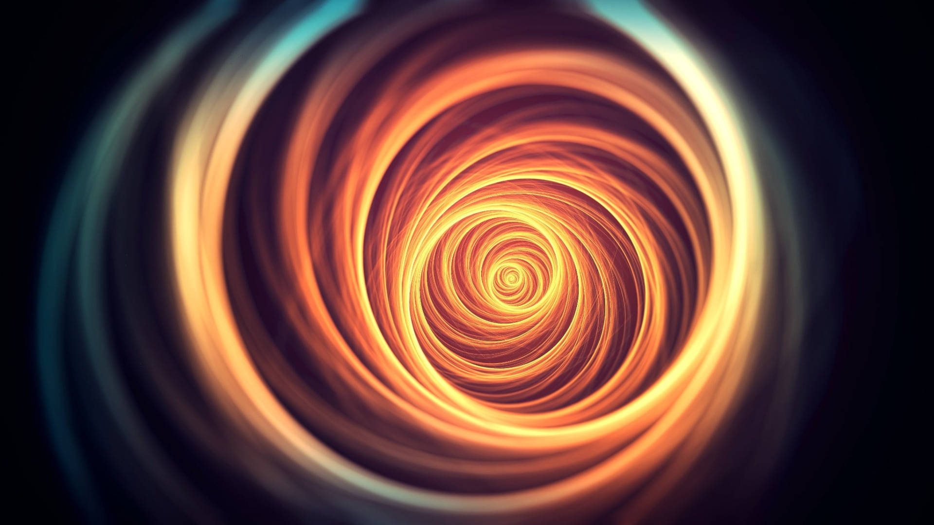 Orange Circle Spiral Background