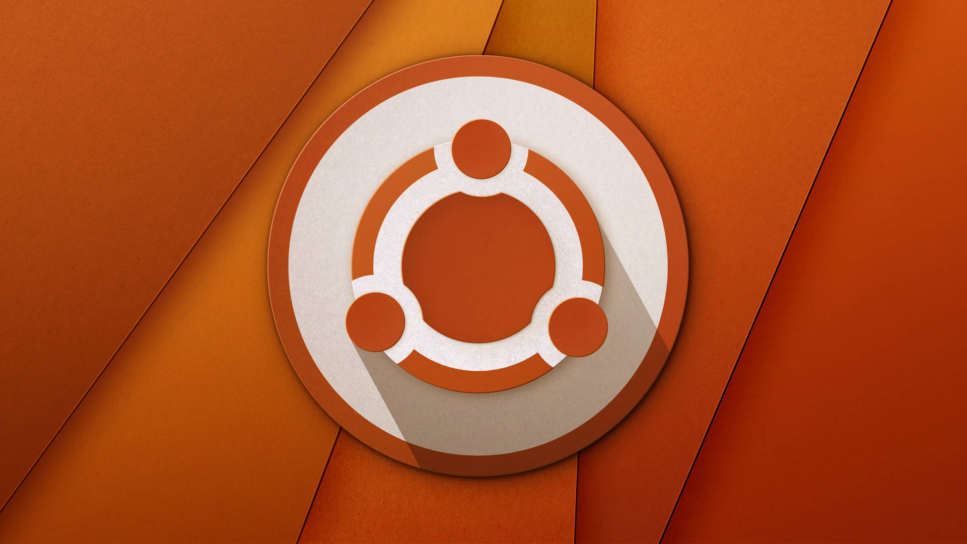 Orange Circle Ubuntu Background