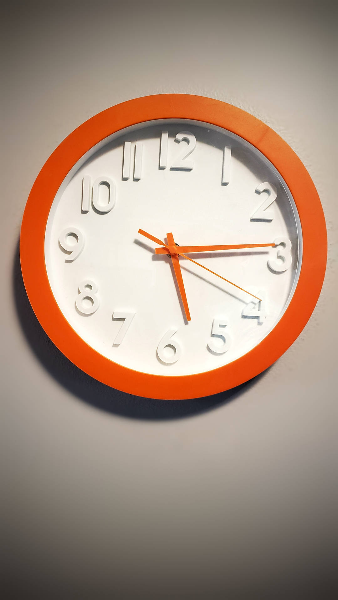 Orange Clock White Numbers