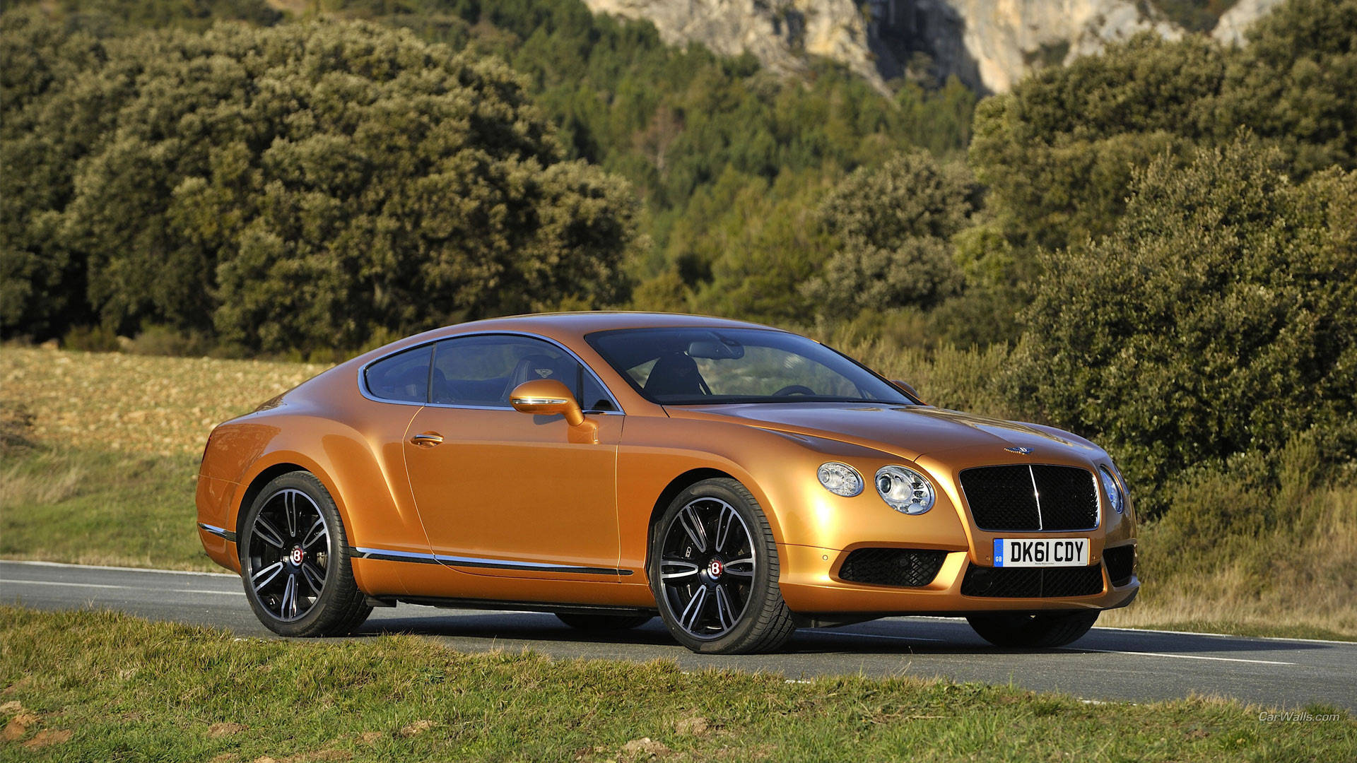 Orange Continental Gt Bentley Hd Background