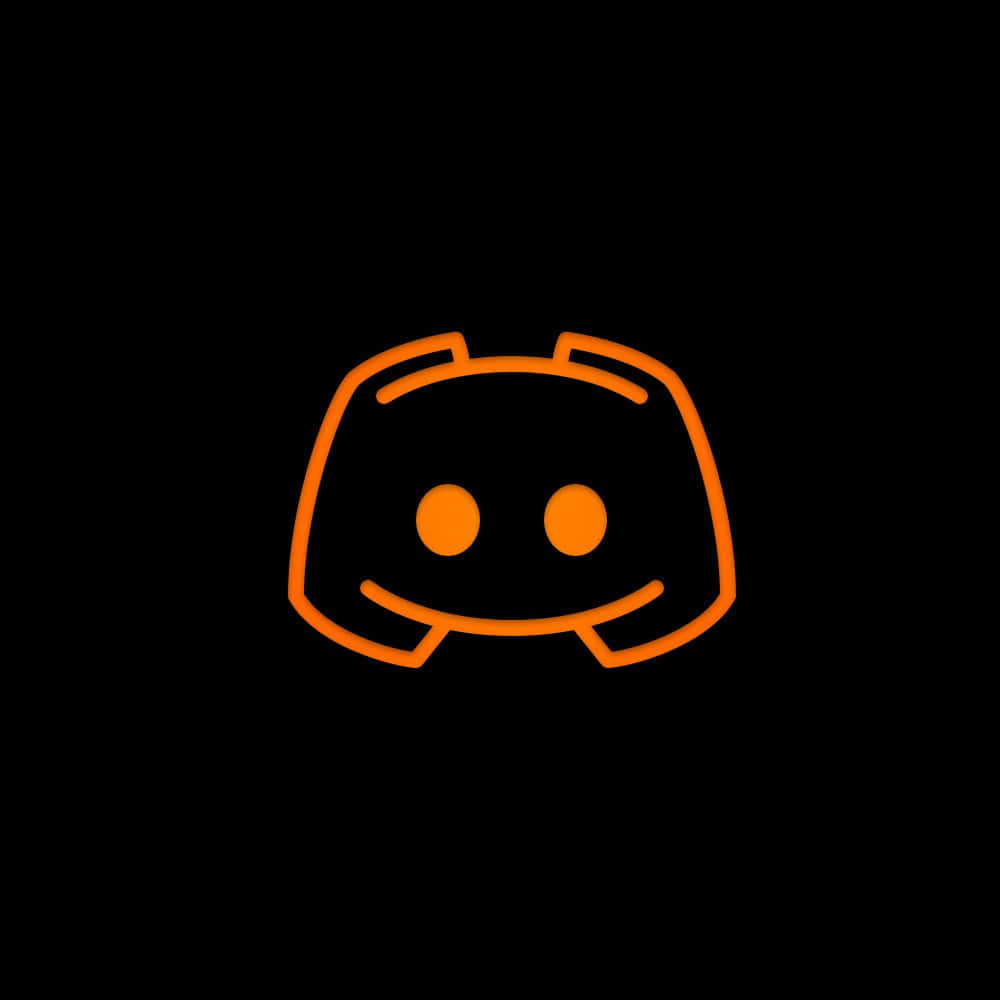 Orange Cool Discord Logo In Black Aesthetic Background