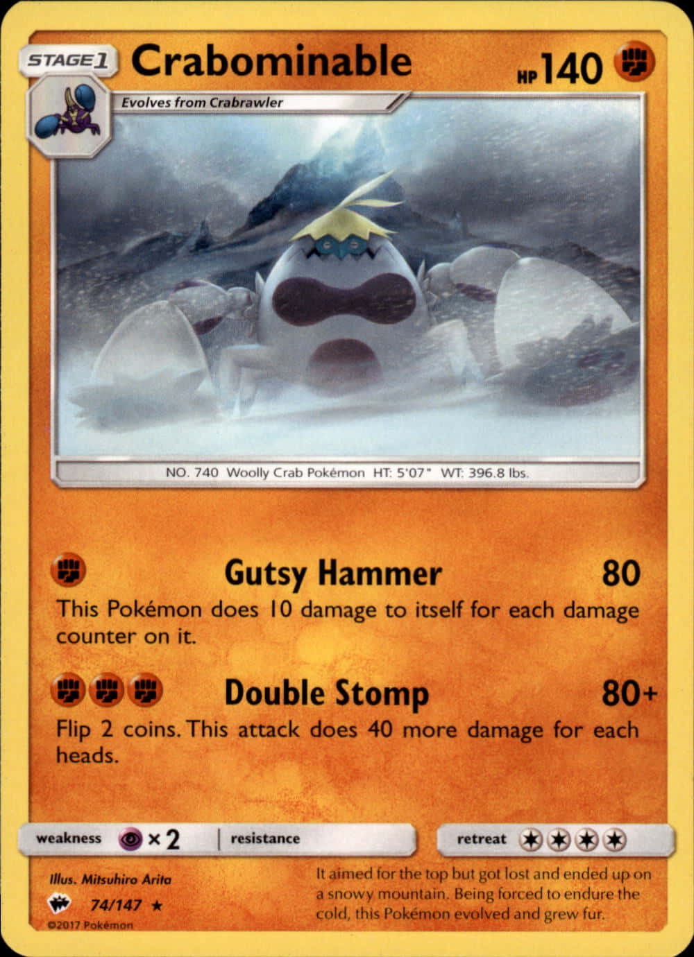 Orange Crabominable Card Background