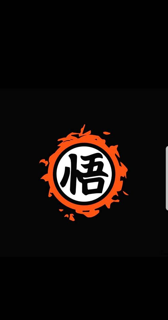 Orange Dragon Ball Z Logo Black Background