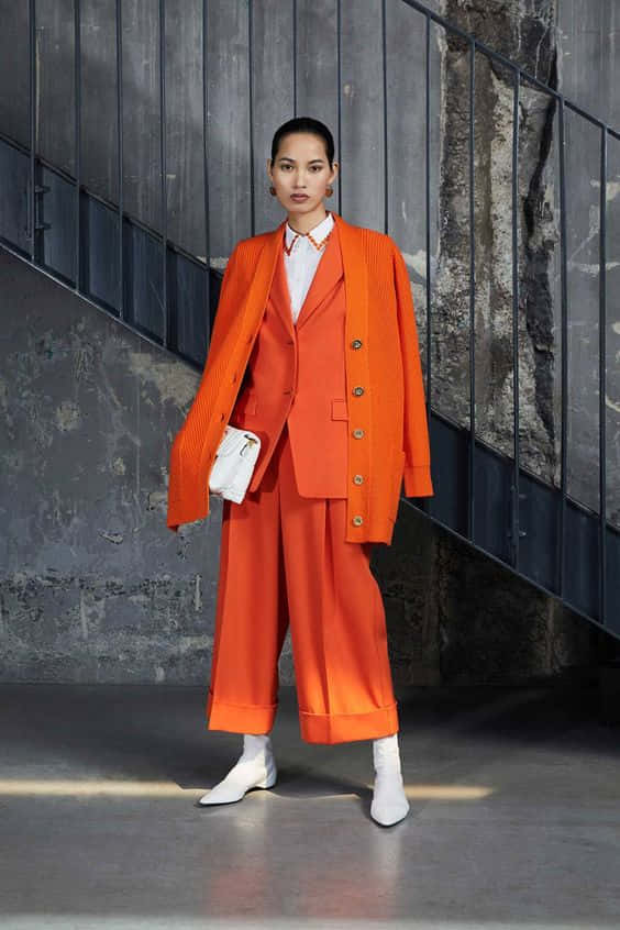 Orange Escada Spring Summer 2020 Background