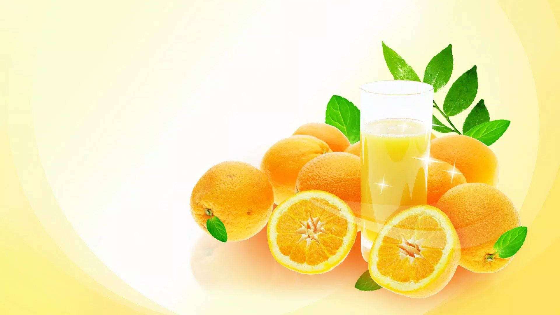 Orange Fruit And Juice Background