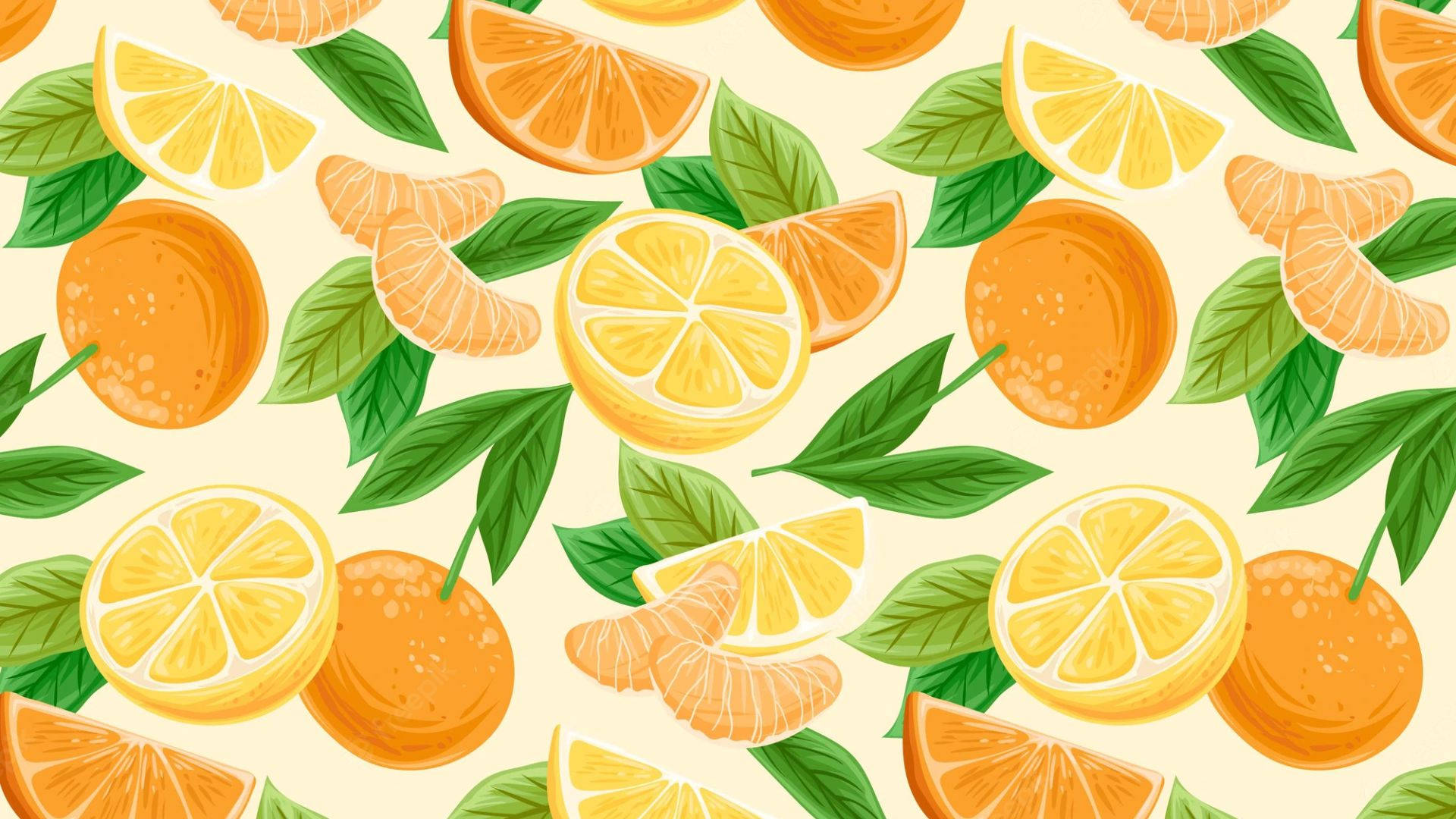 Orange Fruits Digital Art Background