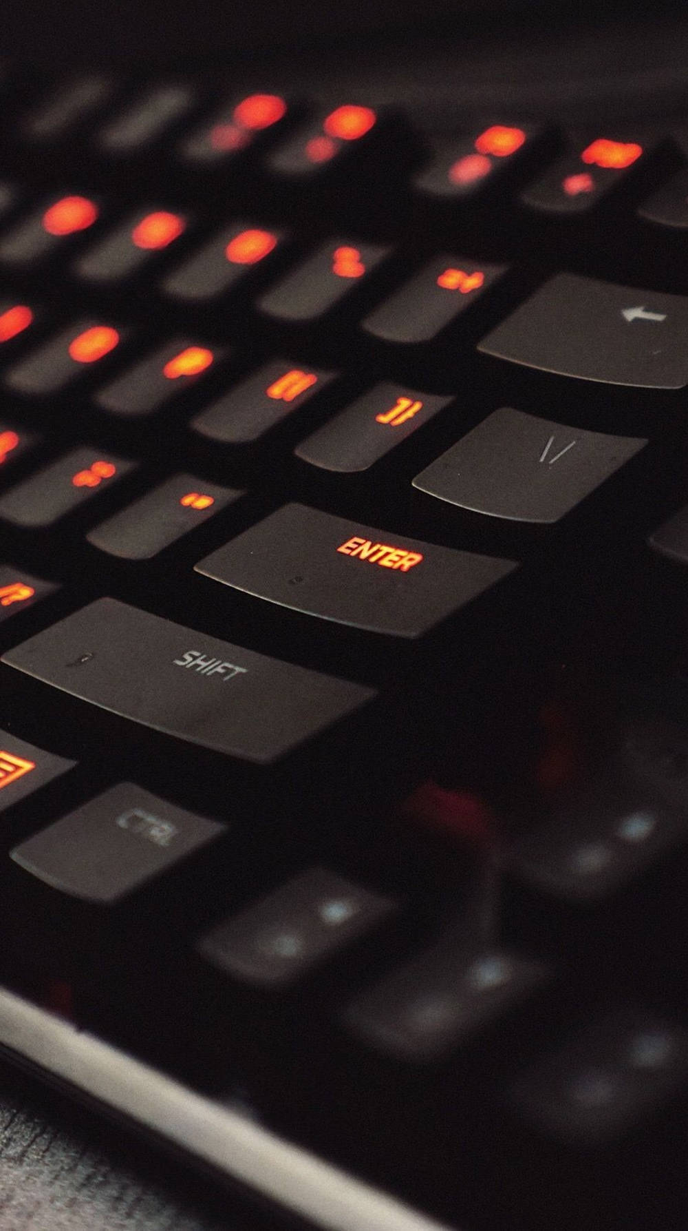 Orange Gaming Keyboard Aesthetic Background