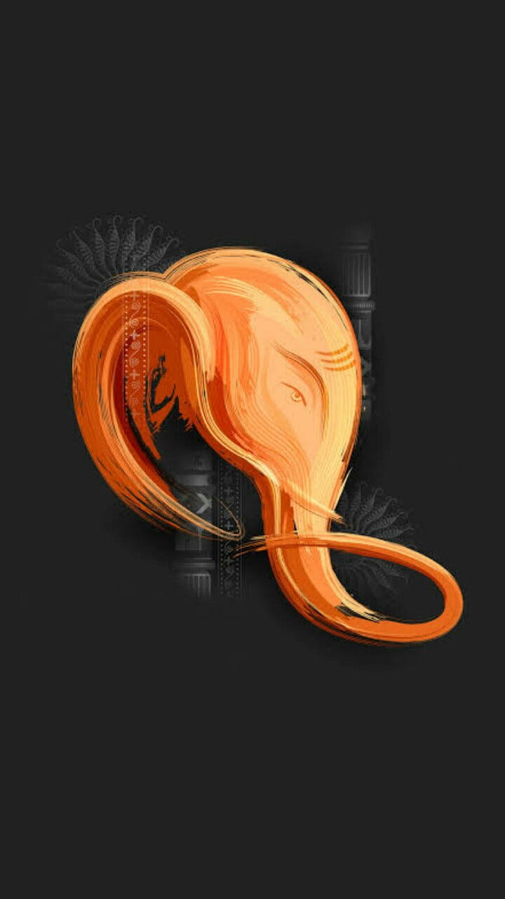 Orange Ganesh Head Iphone