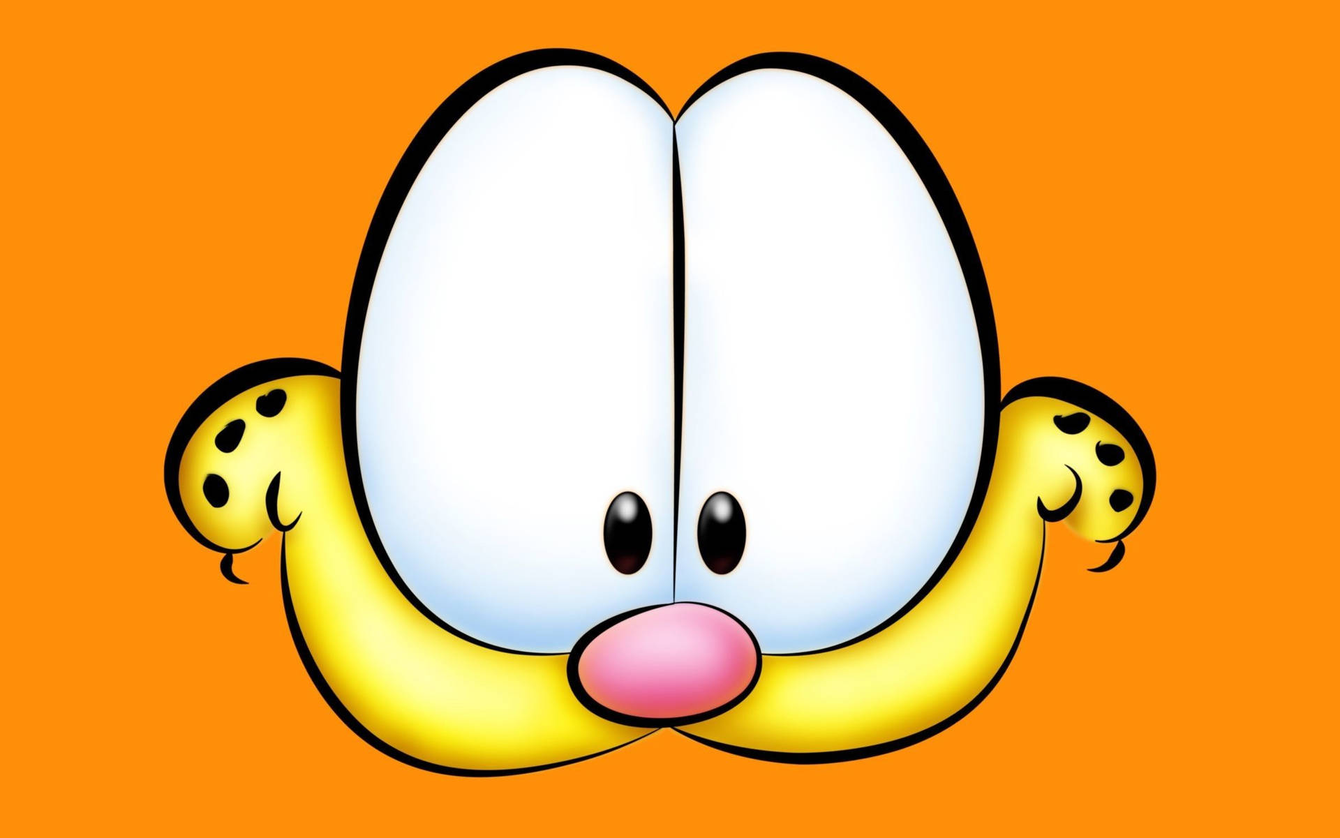 Orange Garfield Cartoon Face Background