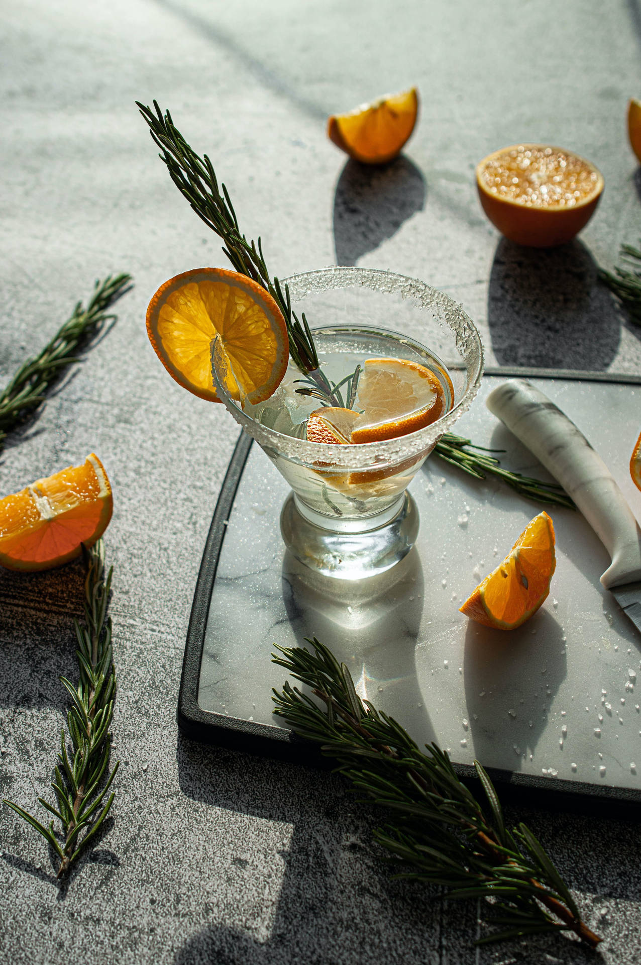 Orange Gin Background