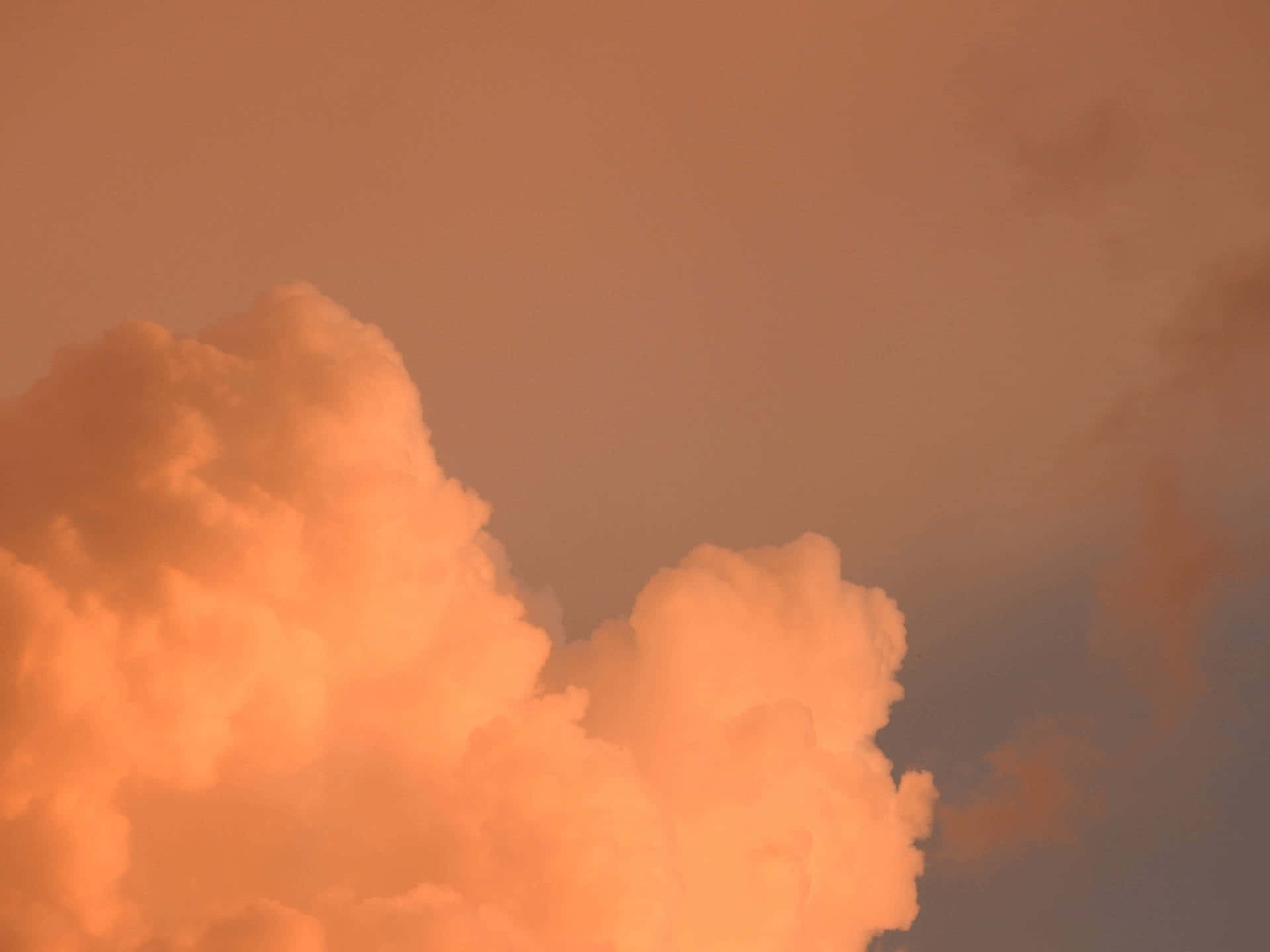 Orange Grunge Cloudscape Aesthetic Background