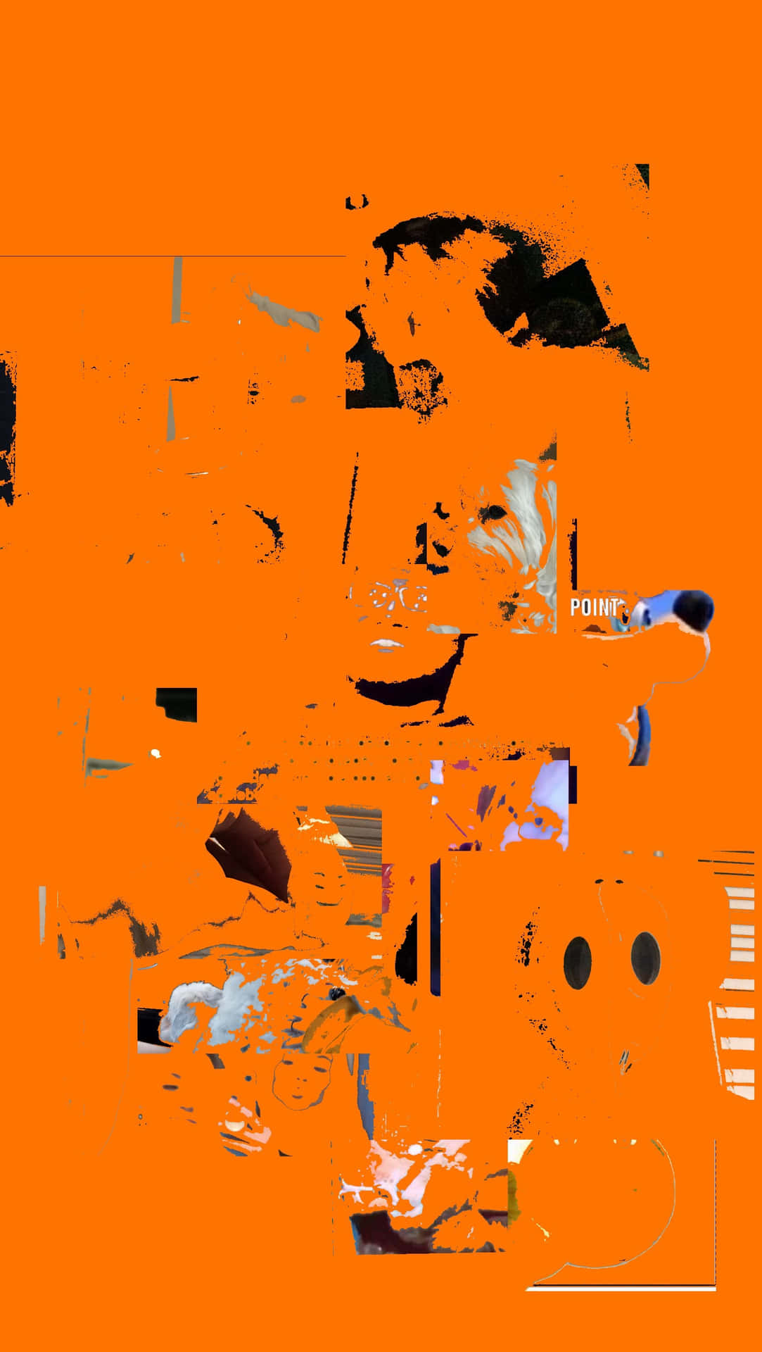 Orange Grunge Collage Artwork Background