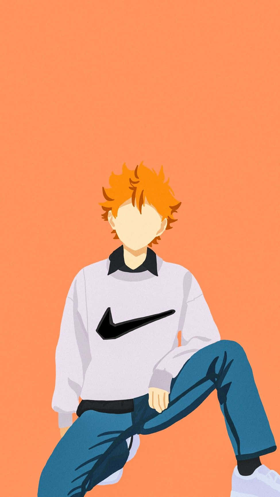 Orange Haired Anime Character Illustration Background