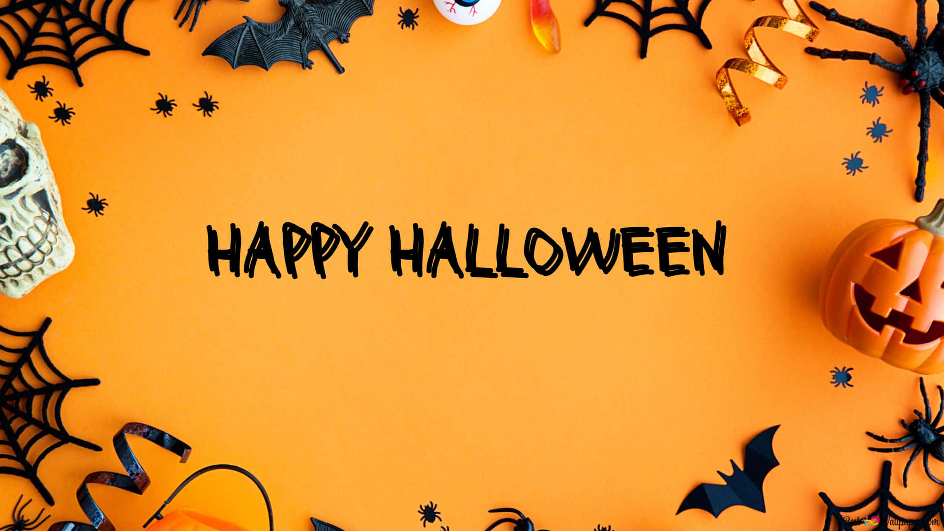 Orange Halloween Greetings Background