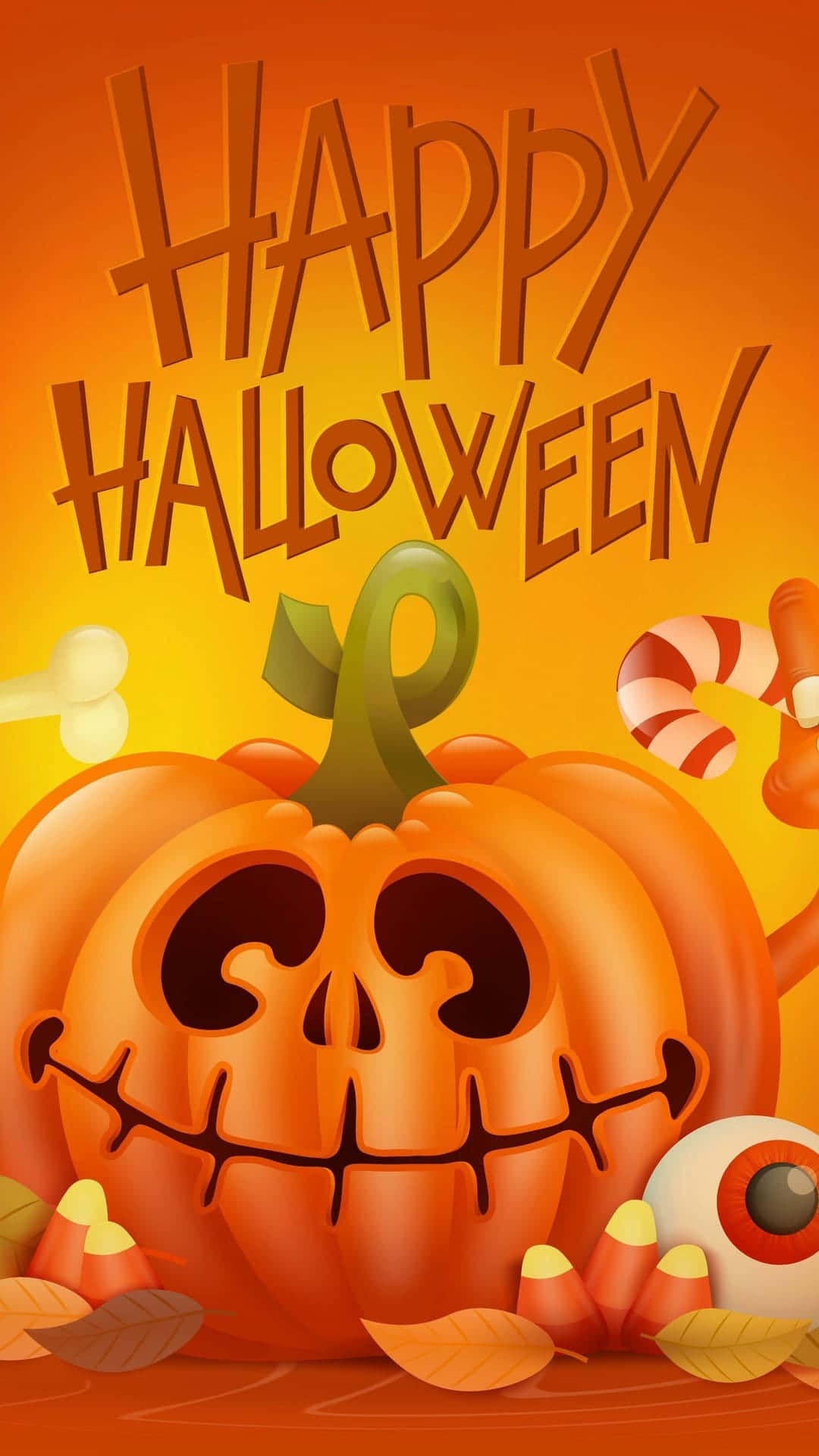 Orange Halloween Jack-o'-lantern Background