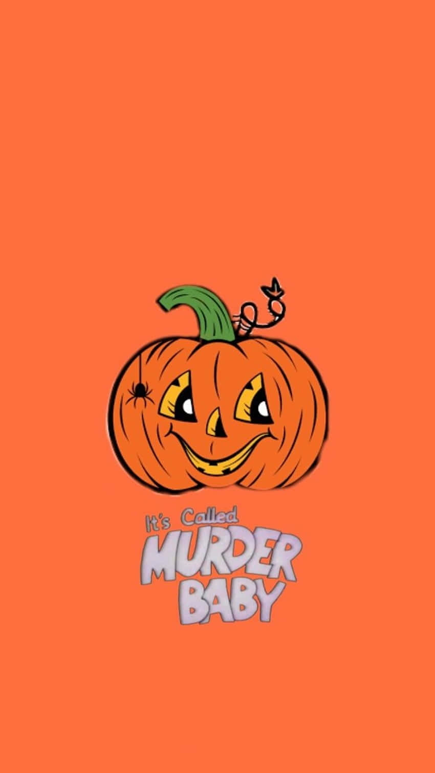 Orange Halloween Pumpkin Cartoon Murder Baby Background