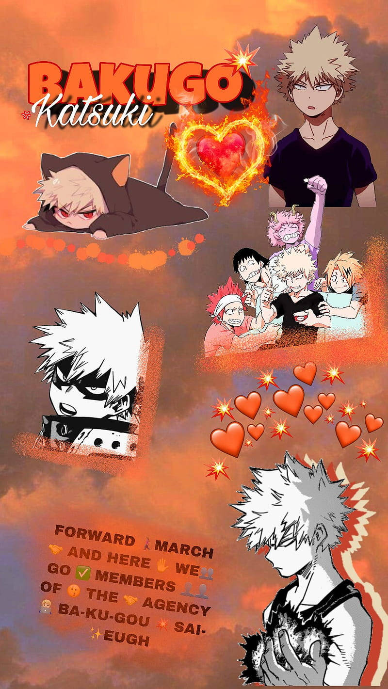 Orange Hearts Aesthetic My Hero Academia Katsuki Bakugo