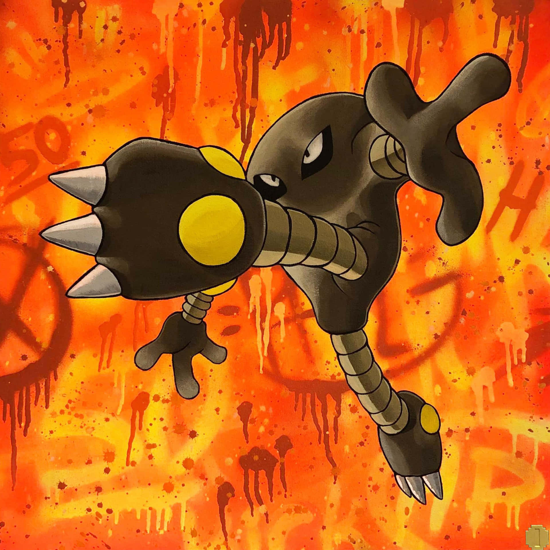 Orange Hitmonlee Background