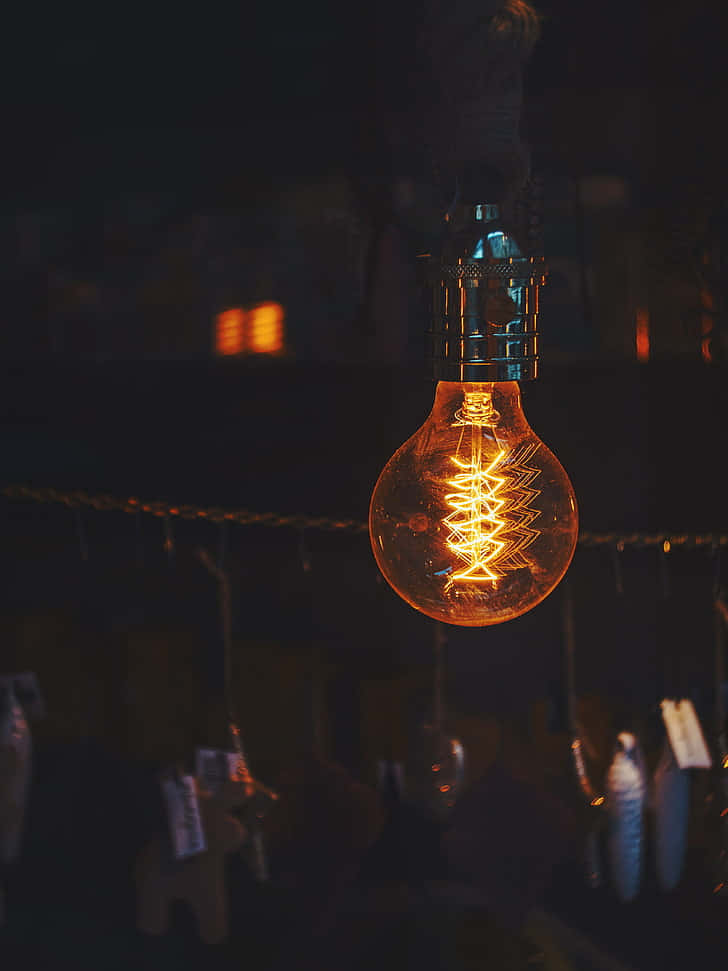 Orange Incandescent Bulb