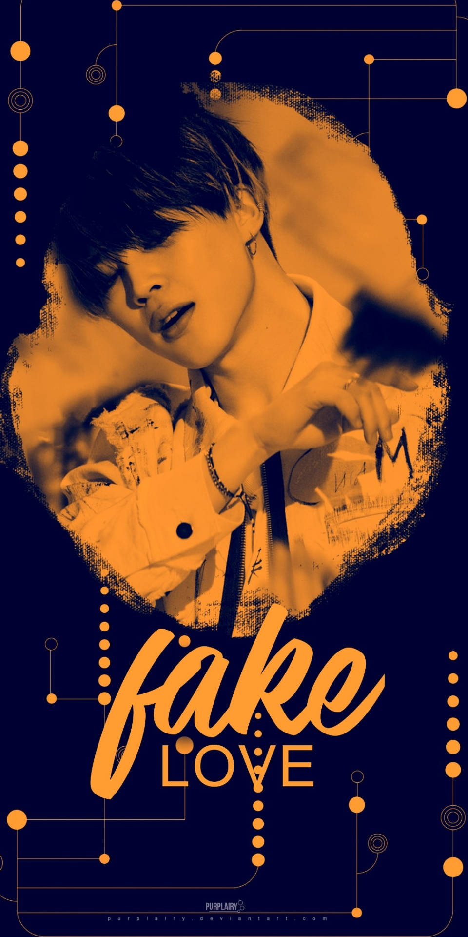 Orange Jimin Bts Fake Love Background