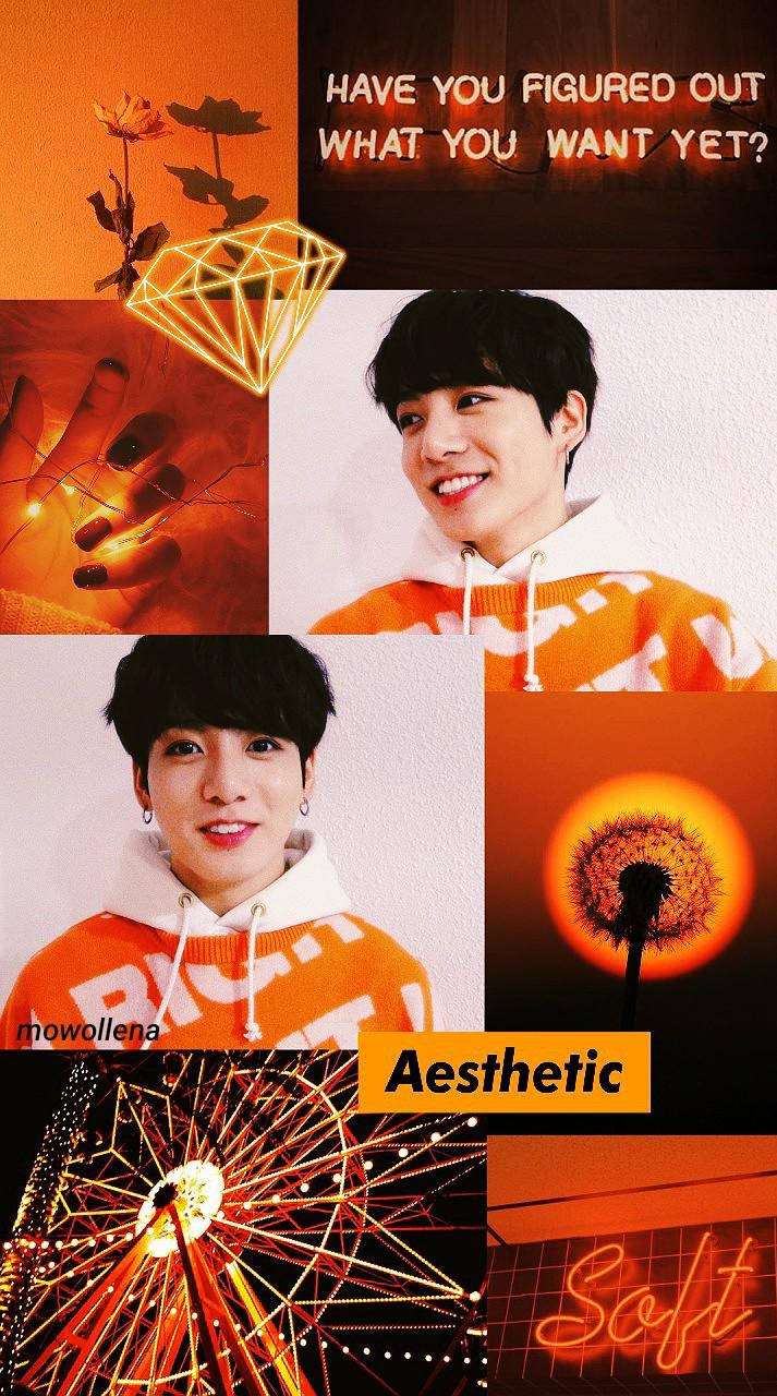 Orange Jungkook Aesthetic Background