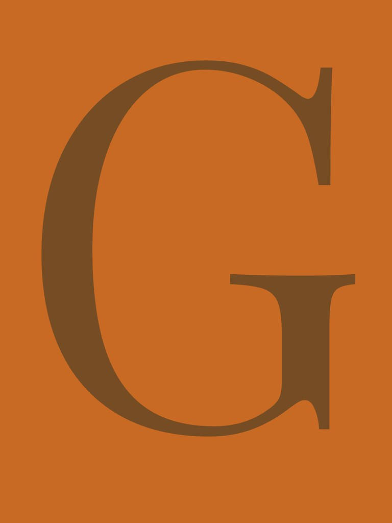 Orange Letter G Background