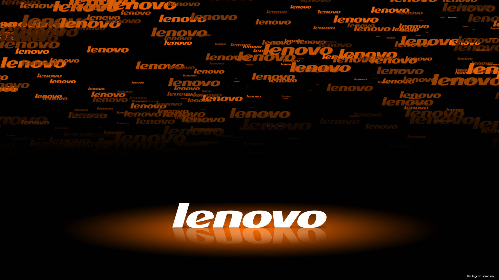 Orange Lit Logo Lenovo Hd Background