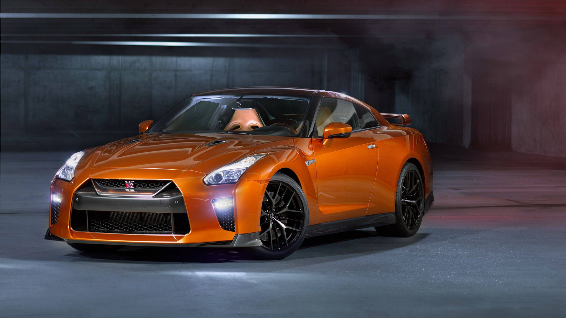 Orange Nissan Gtr Car