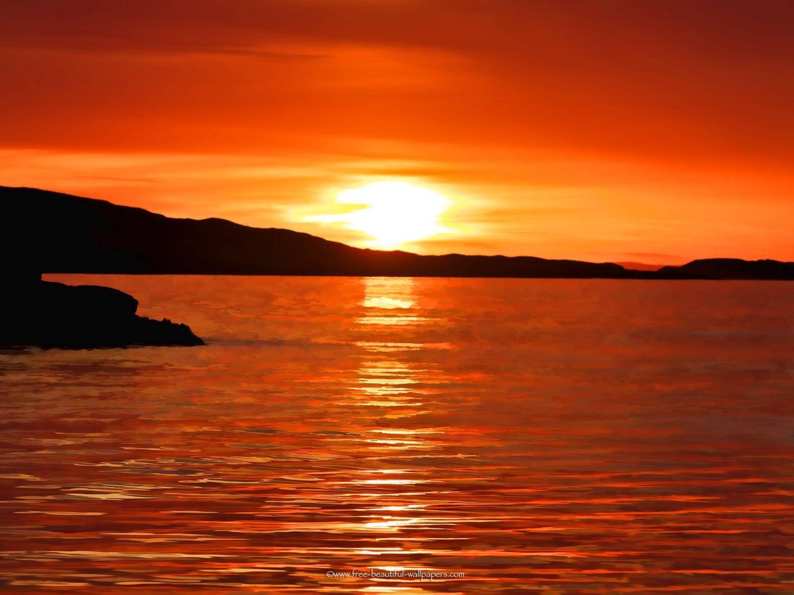 Orange Ocean Sunset