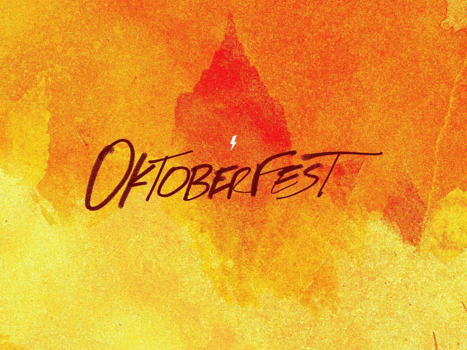 Orange Oktoberfest Calligraphy Background