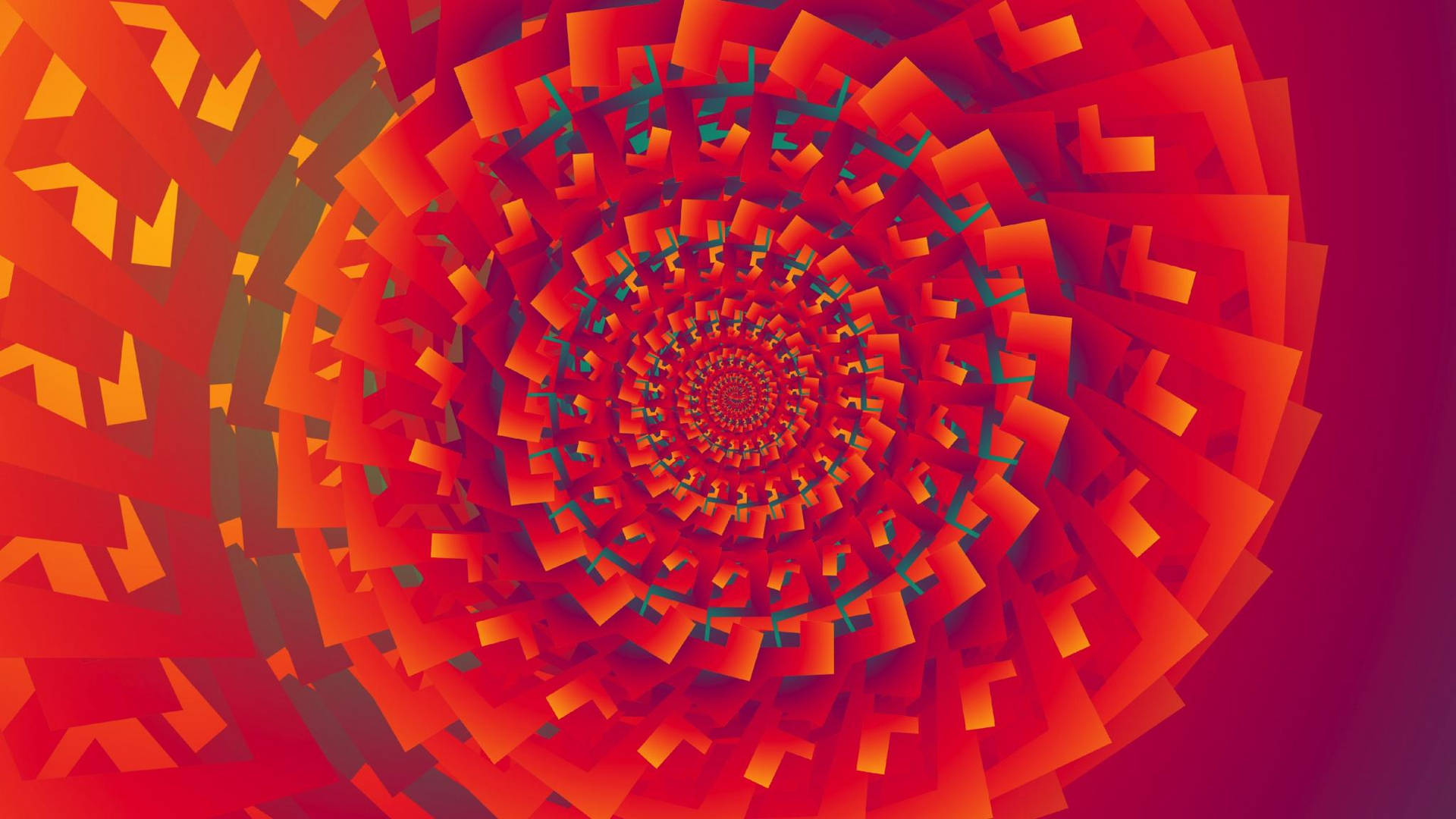 Orange Optical Spiral Art Background