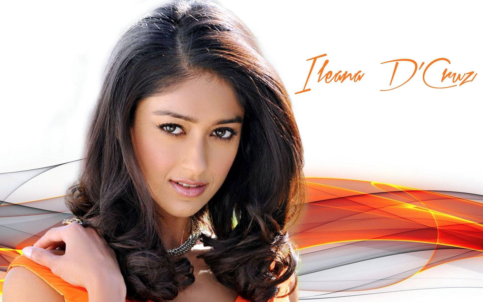 Orange Overlay Ileana D'cruz Background