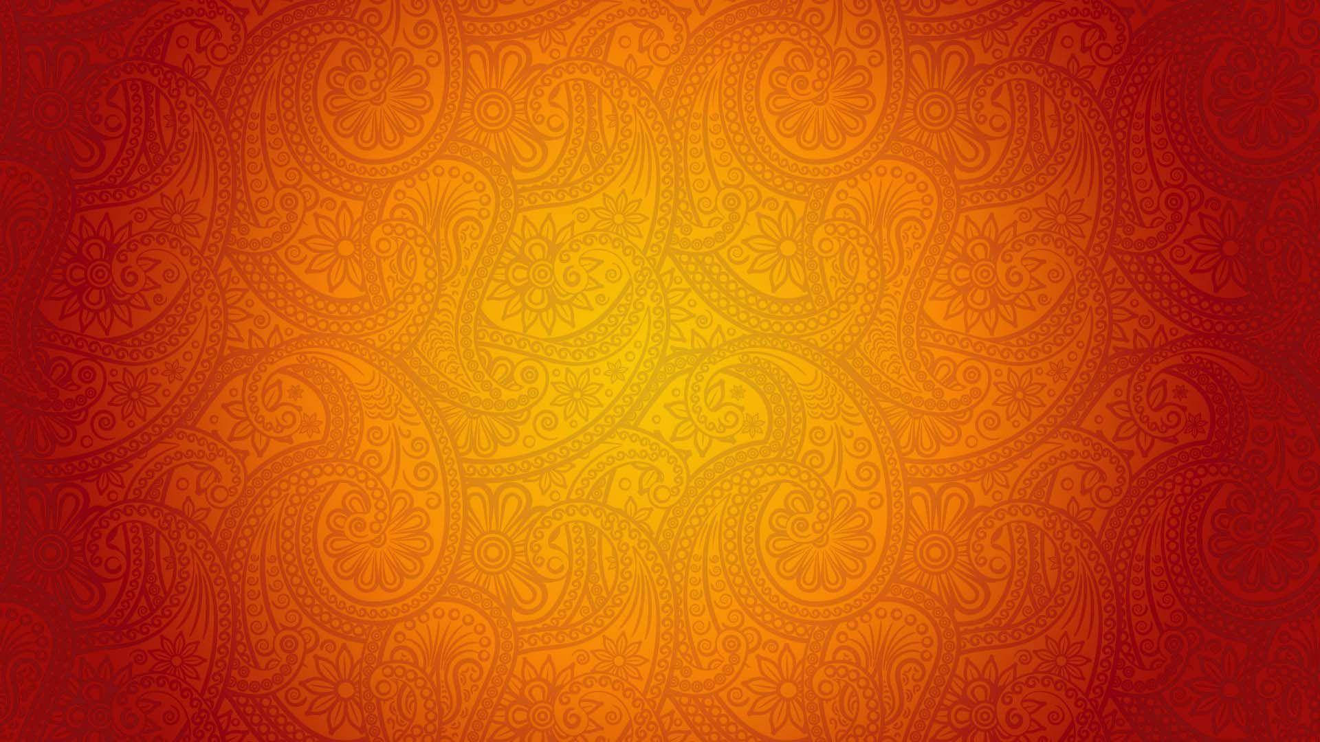 Orange Paisley Graphic Background