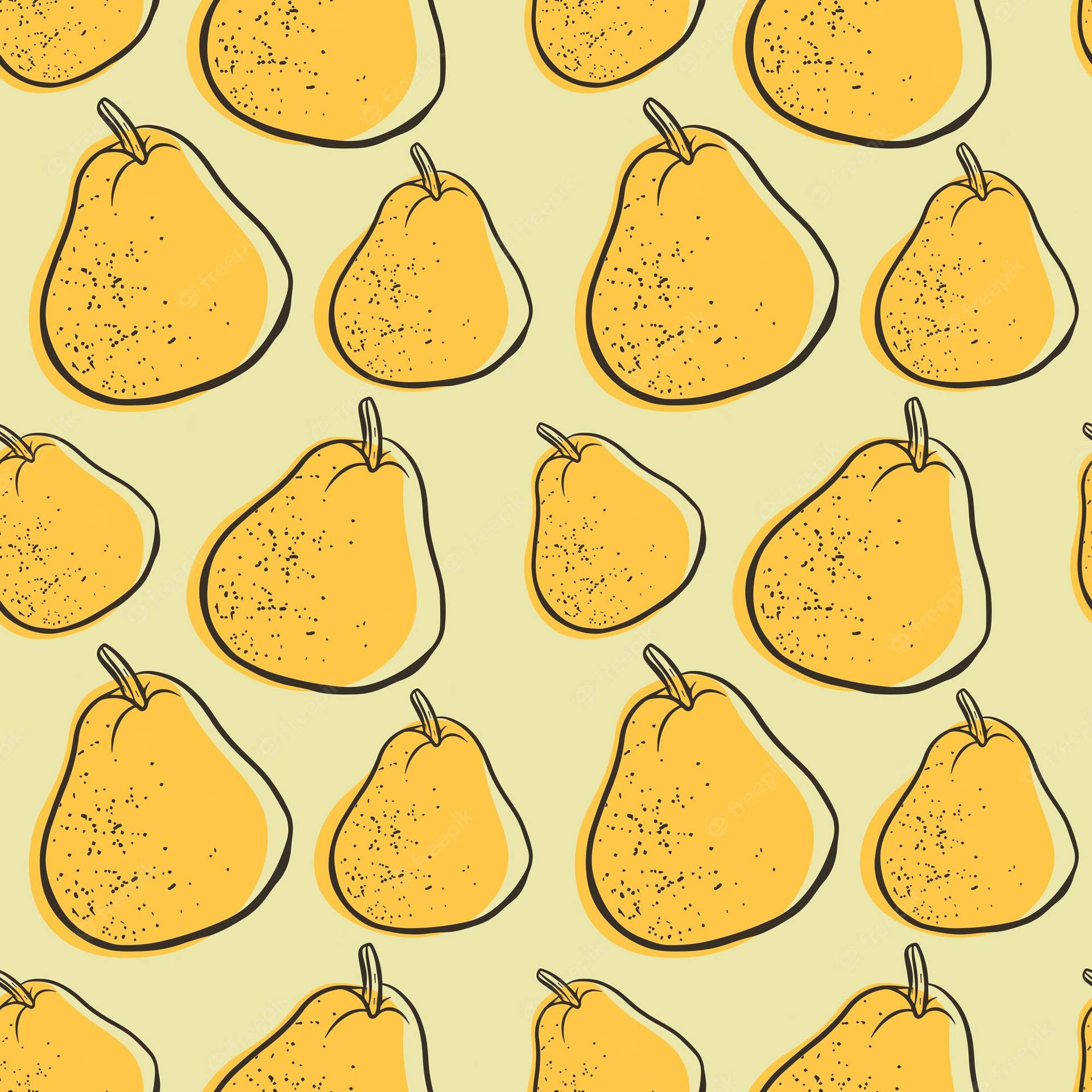 Orange Pear Fruits Poster Background