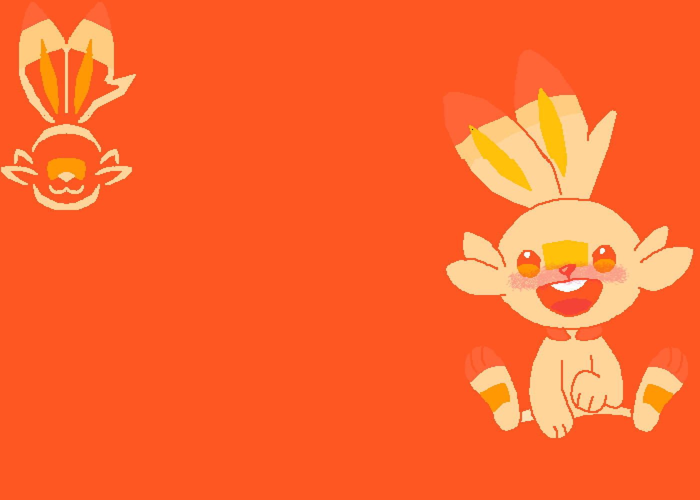 Orange Scorbunny Background