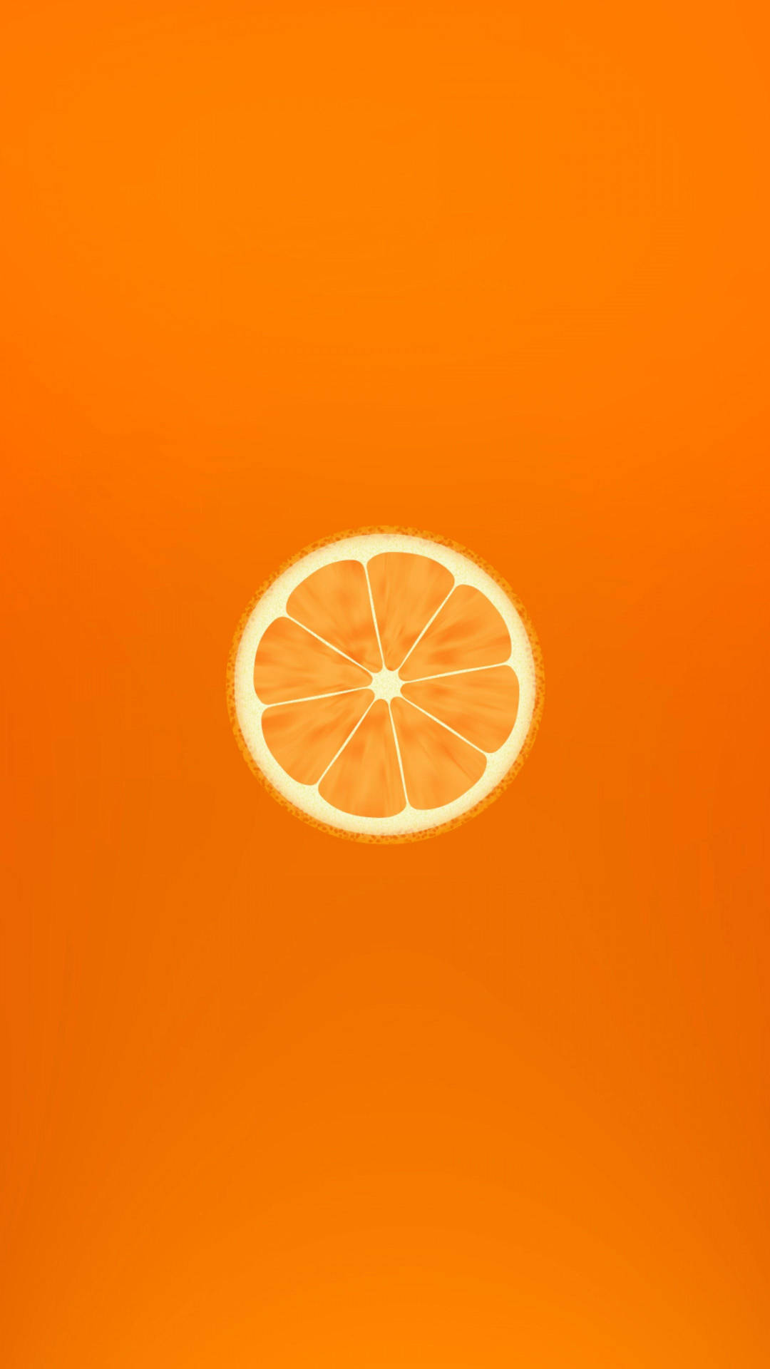Orange Slice Minimalist Iphone Background