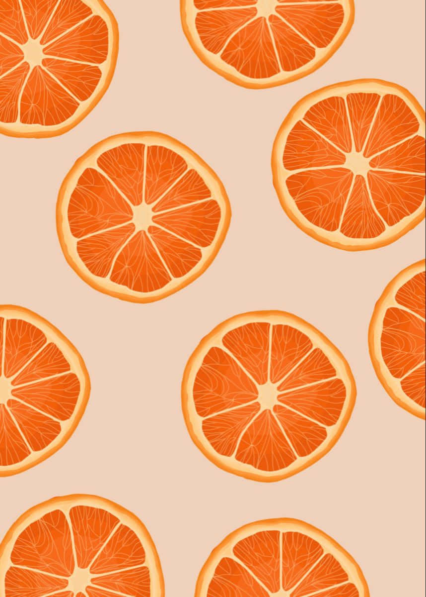 Orange Slices Pattern Background Background