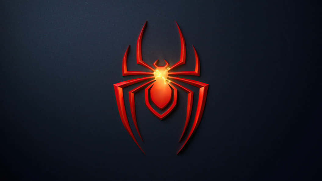 Orange Spider Man Ps4 Logo Dark Background Desktop Background