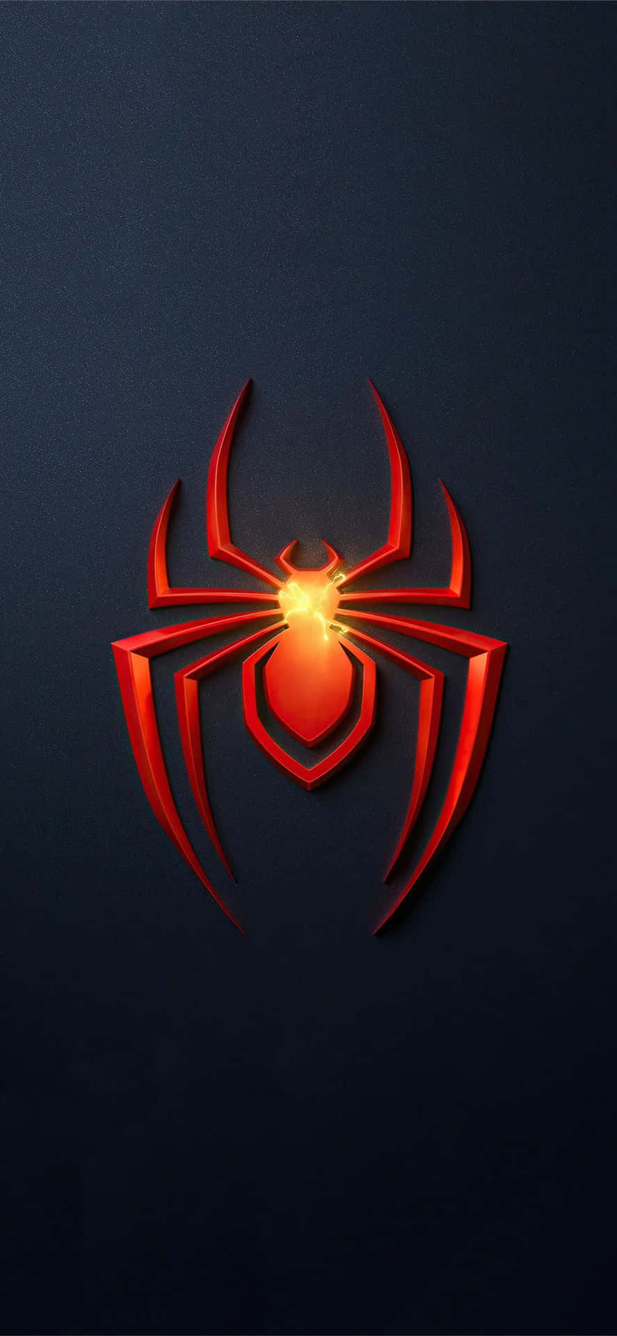 Orange Spider Man Ps4 Logo Dark Background Mobile Background