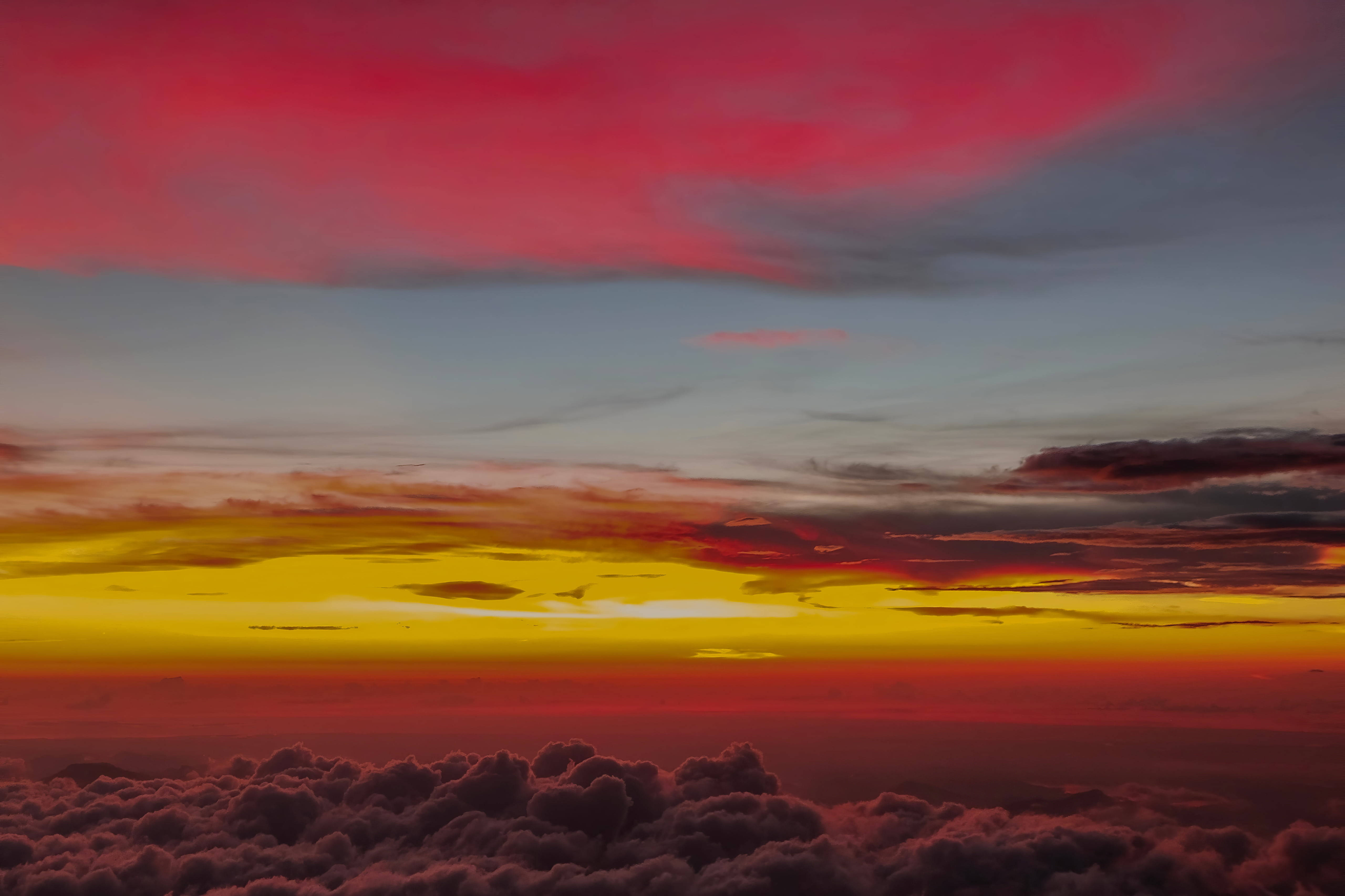 Orange Sunset High Resolution Clouds Background