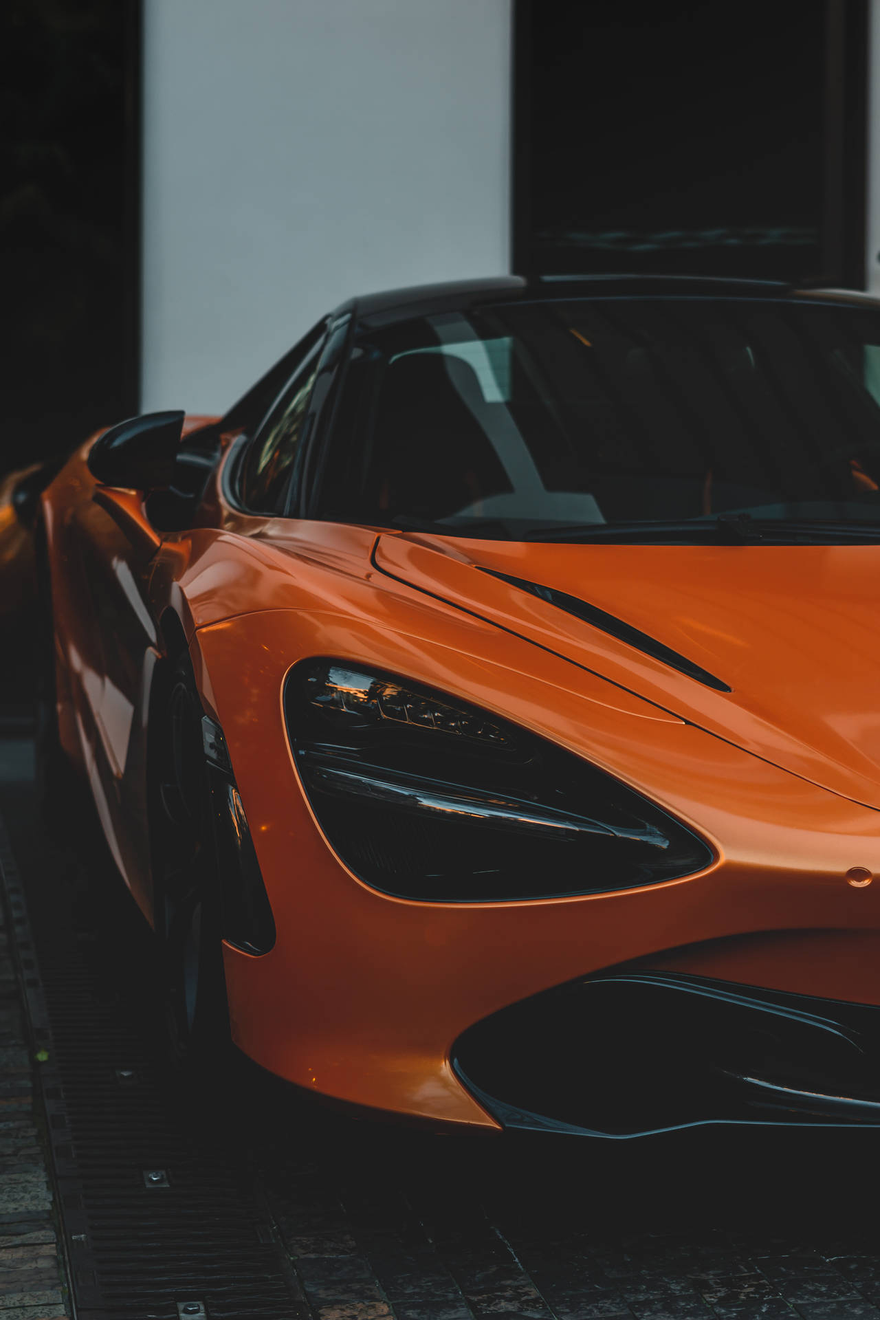 Orange Super Car Background