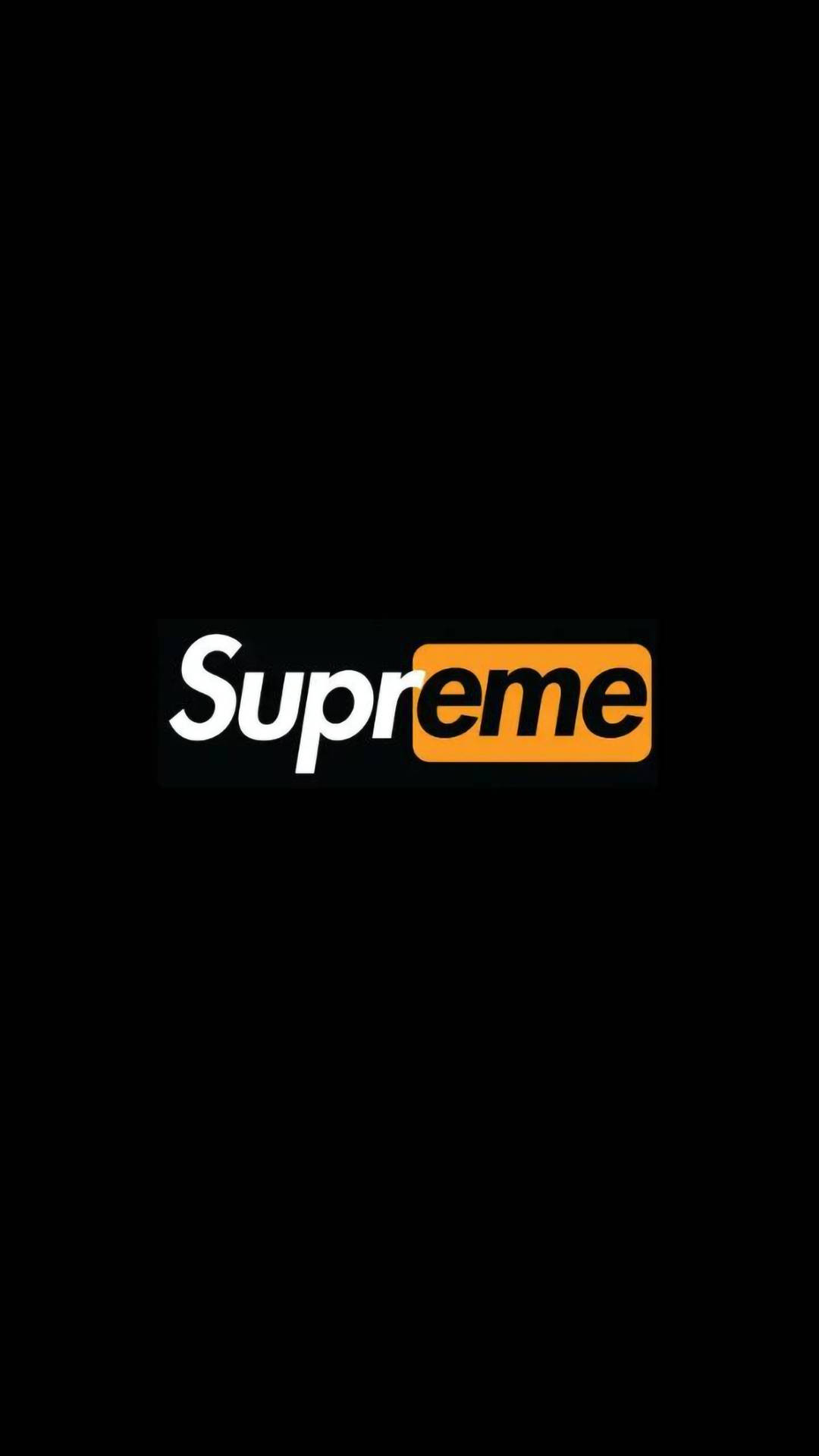 Orange Supreme Logo Black Background
