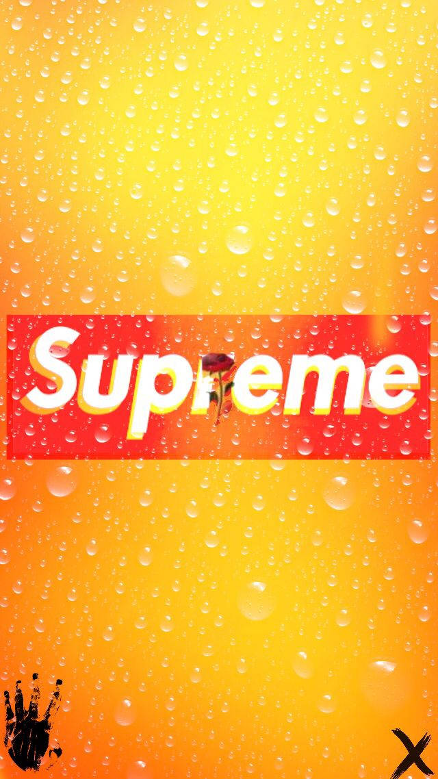 Orange Supreme Logo Condensation Background