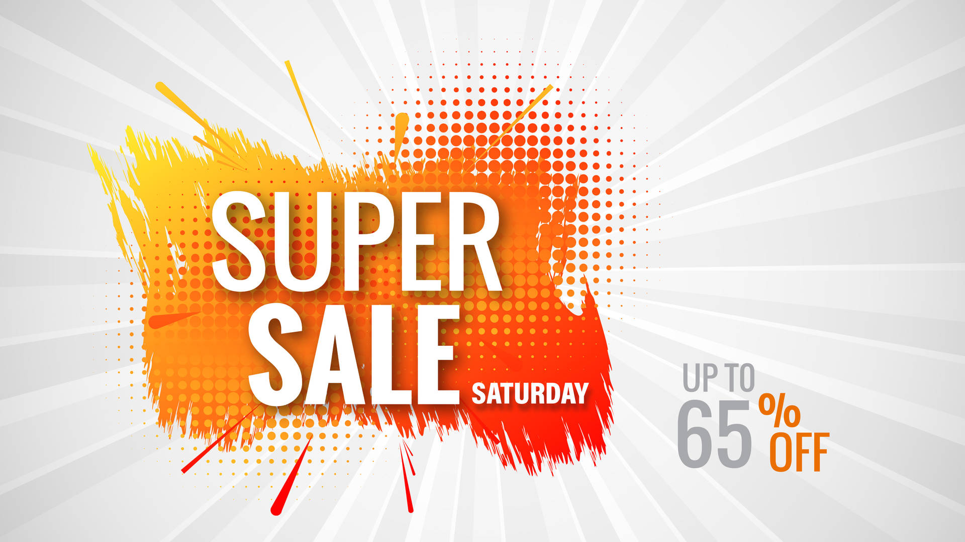 Orange Tinted Super Saturday Sale Background