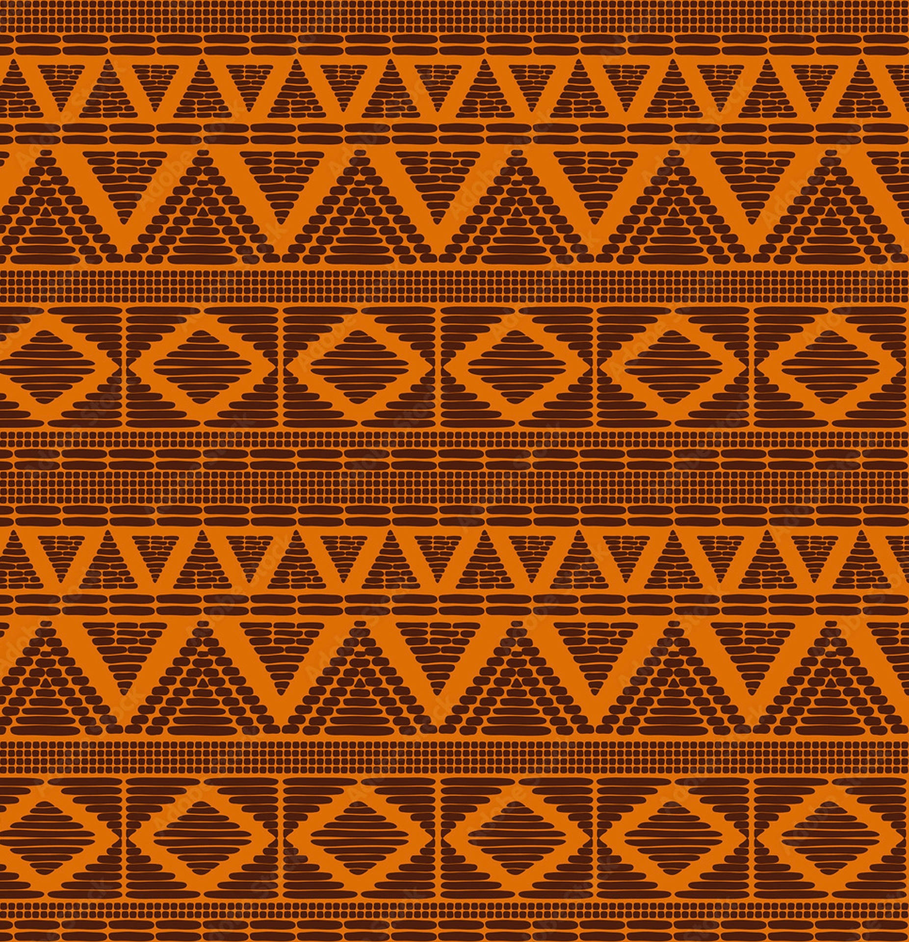 Orange Tribal Pattern Background