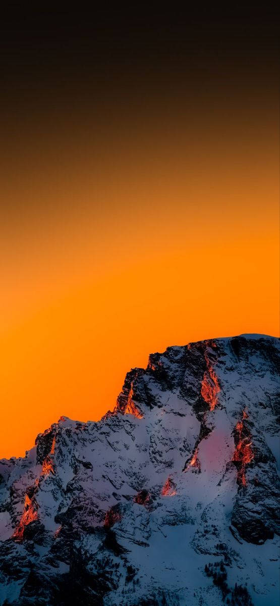 Orange Winter Sky Best Smartphone Background