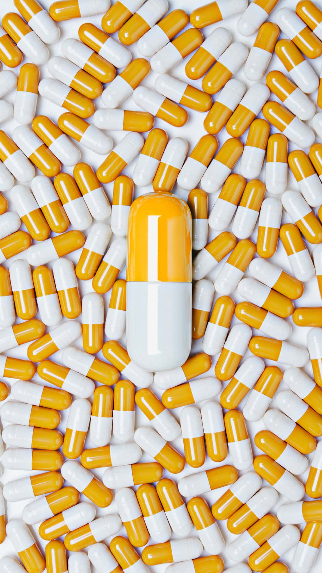 Orangeand White Capsules Background